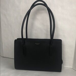RADLEY London Liverpool Street Zip top Black Leather Tote Shoulder Bag